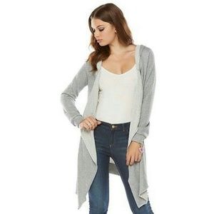 New Juicy Couture Glittery Gray Hooded Sweater M